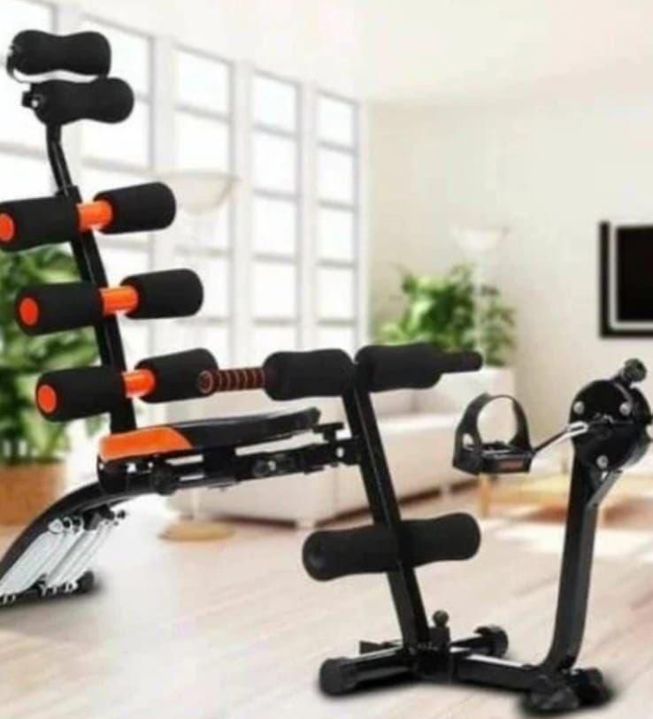 50KG Barbell & Dumbbell Set + Six Pack with Pedals – Full-Body Home Workout