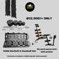 50KG Barbell & Dumbbell Set + Six Pack with Pedals – Full-Body Home Workout