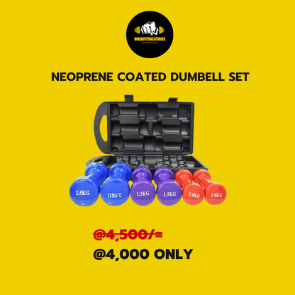 Neoprene Coated Dumbells Set(Packed In A Case)