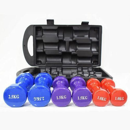 Neoprene Coated Dumbells Set(Packed In A Case)