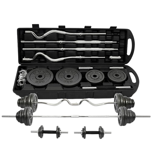 58KG Adjustable Dumbbell and Barbell Set with Case