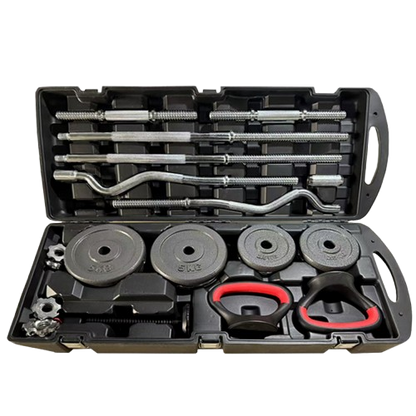 58KG Adjustable Dumbbell and Barbell Set with Case
