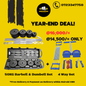Year-End Deal – 50KG Barbell &amp; Dumbbell Set + 4-Way Home Workout Kit